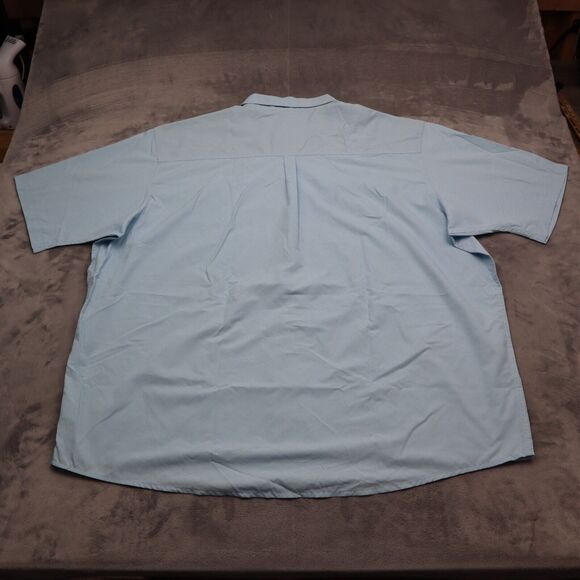 Wrangler Shirt Mens 3XL Blue Workwear Outdoor Stretch Hike Fish Button Up - Picture 11 of 15